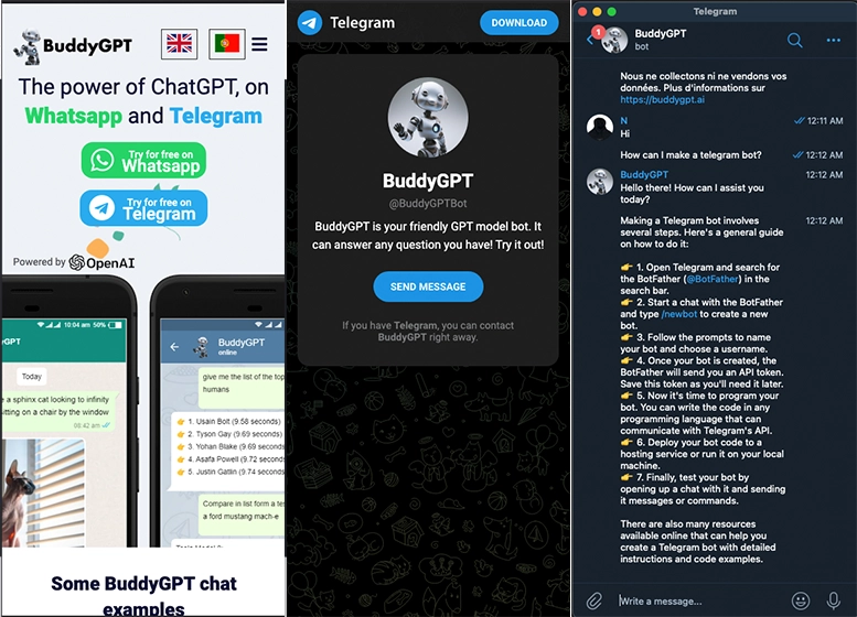How to Use ChatGPT on Telegram Using BuddyGPT